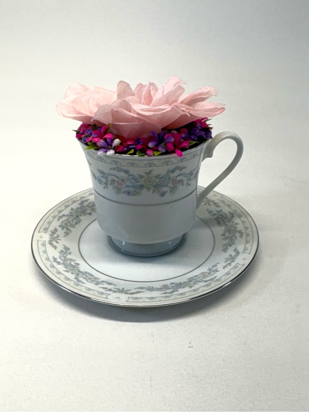 HL Excel Somerset Teacup Floral Arrangement Centerpiece Decor